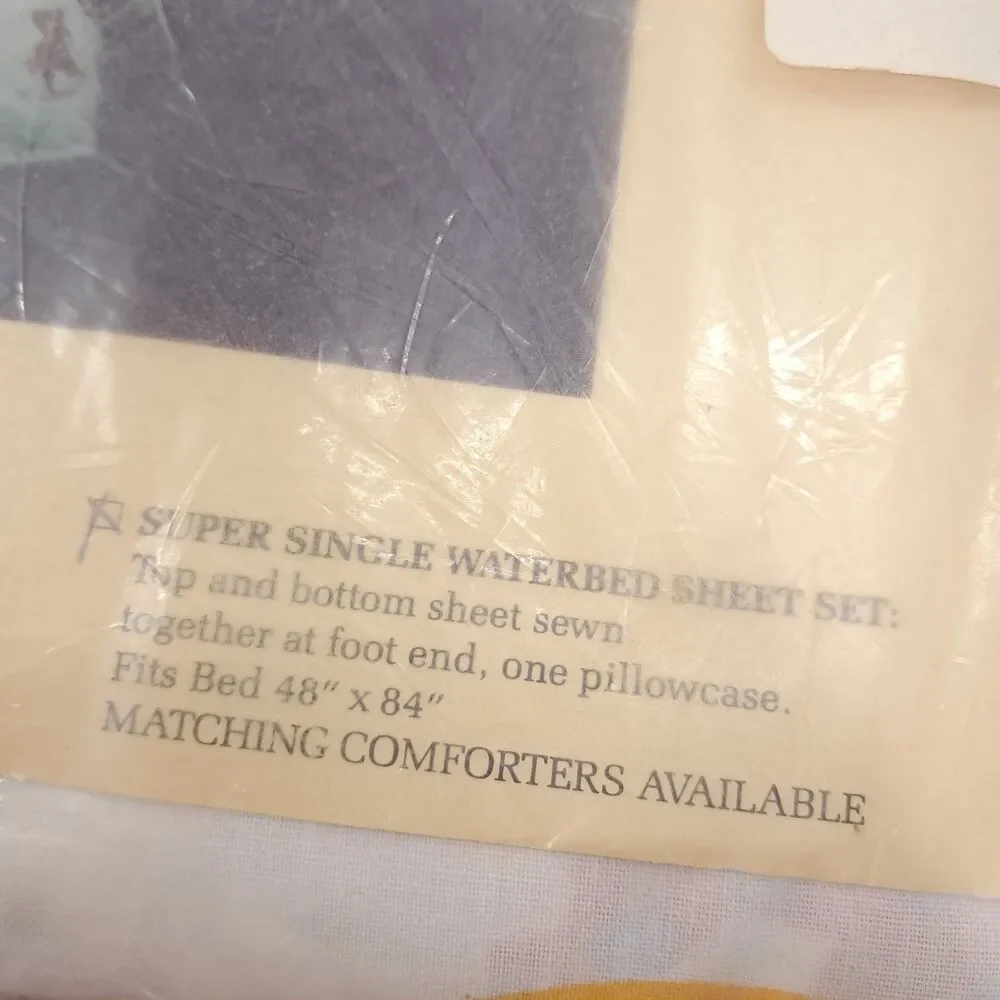 Eastern Waterbed Sheet Rocking Teddies teddy bears Tender Hearts Super Single